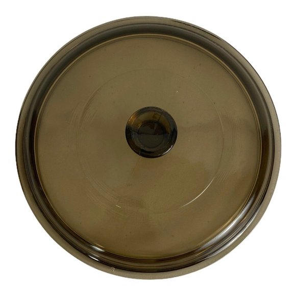 Pyrex Visions Glass Lid P83C Replacement Pot Lid Amber Brown - Picture 1 of 11